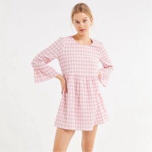 Urban outfitters babydoll gingham mini dress